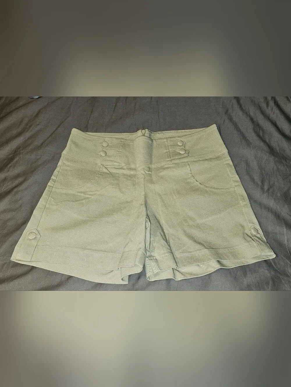 one 5 one High-Waist Tan Shorts Petite
